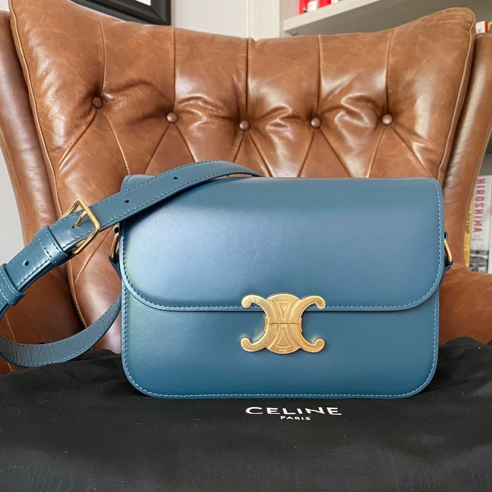*SOLD* Celine Triomphe Shoulder Bag Smooth Calfskin Medium